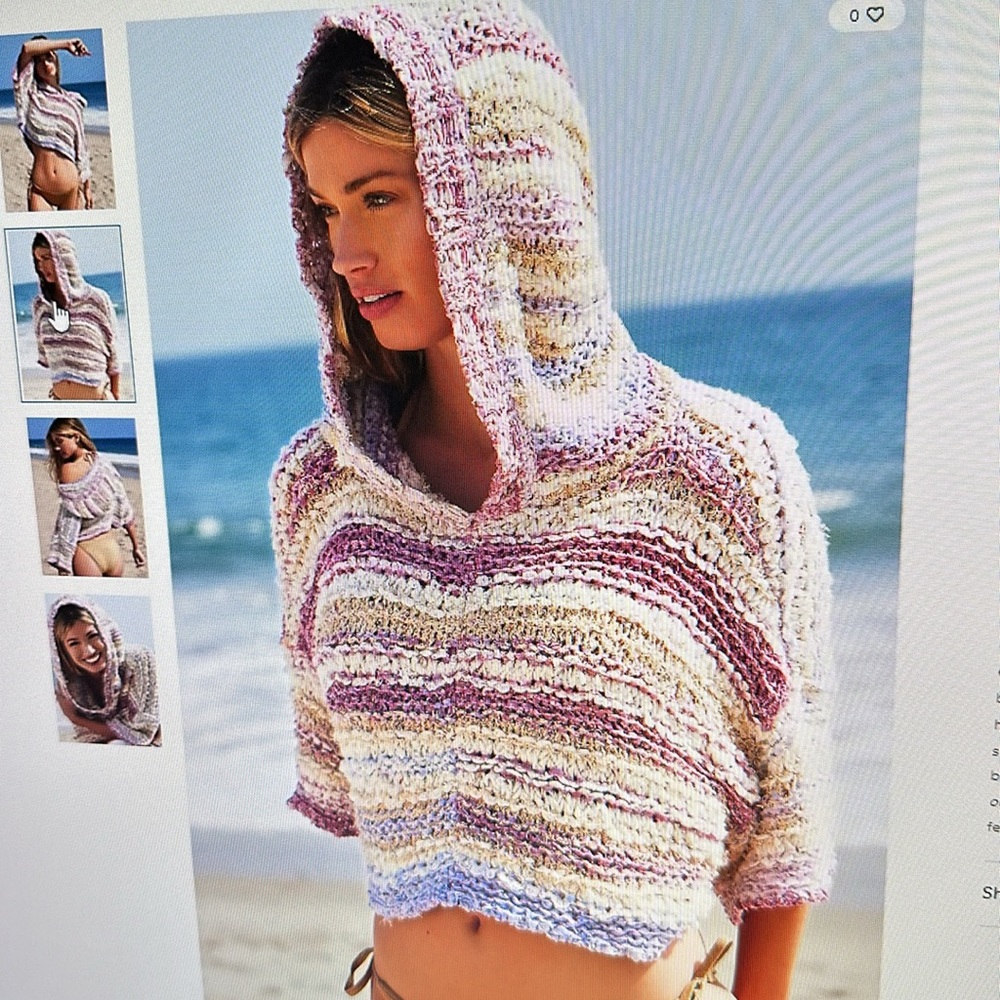 Anthropologie Pilcro Surfnet Cropped Sweater *NWT